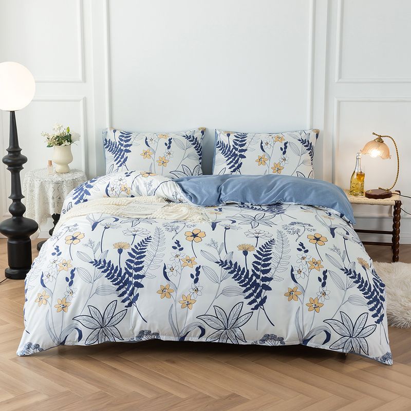 Home Textile Soft Fiber Three Piece Bedding Set Printed Bedding Set Quilt Cover Duvet Cover_voghion.com