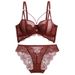 Nuovo reggiseno sexy in pizzo per donne con seno piccolo, set di biancheria intima regolabile e reggiseno._voghion.com