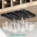 EU Design Wine Glass Rack - Holds 12 Stemware No Drilling | Space-Saving Under Cabinet Holder | ABS Rust-Proof (2 Pack)_voghion.com