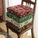Polyester Chair Cushion With Handles – Floral & Bird Print, Thick PP Cotton Filled, Non-Slip Bottom For Dining, Office, Living Room_voghion.com