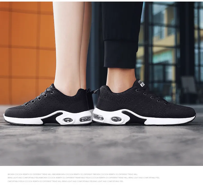 Men's shoes men's new men's air-cushion shoes men's mesh shoes flying weaving sports trendy shoes breathable casual running shoes men's shoes_voghion.com