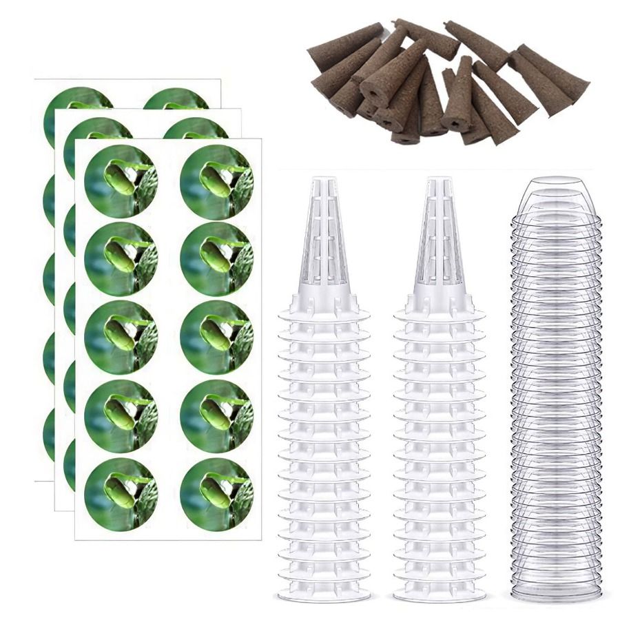 Kit di spugne per semi, 30 pezzi, 30 pezzi, coperchi per coltivazione idroponica, 120 cestini, kit per coltivare qualsiasi cosa, 30 pezzi con contenitori a baccello_voghion.com
