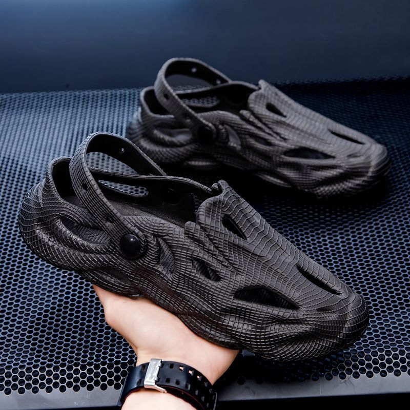 Herren-Sandalen mit gepolstertem Fußbett und Fußbett, sportlich, verstellbar, weich_voghion.com