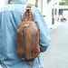 Herren Retro Echtleder Brusttasche High-End Große Kapazität Sporttasche Erste Schicht Rindsleder Herren Brusttasche Trendy_voghion.com