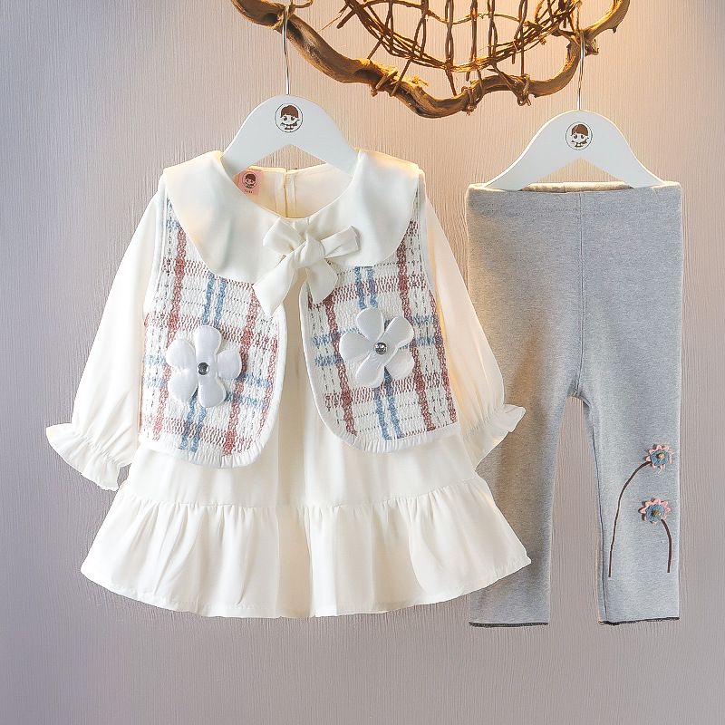 Kinderkleidung Herbstmädchen langärmelige dreiteilige Baby-Herbstausflugskleidung_voghion.com
