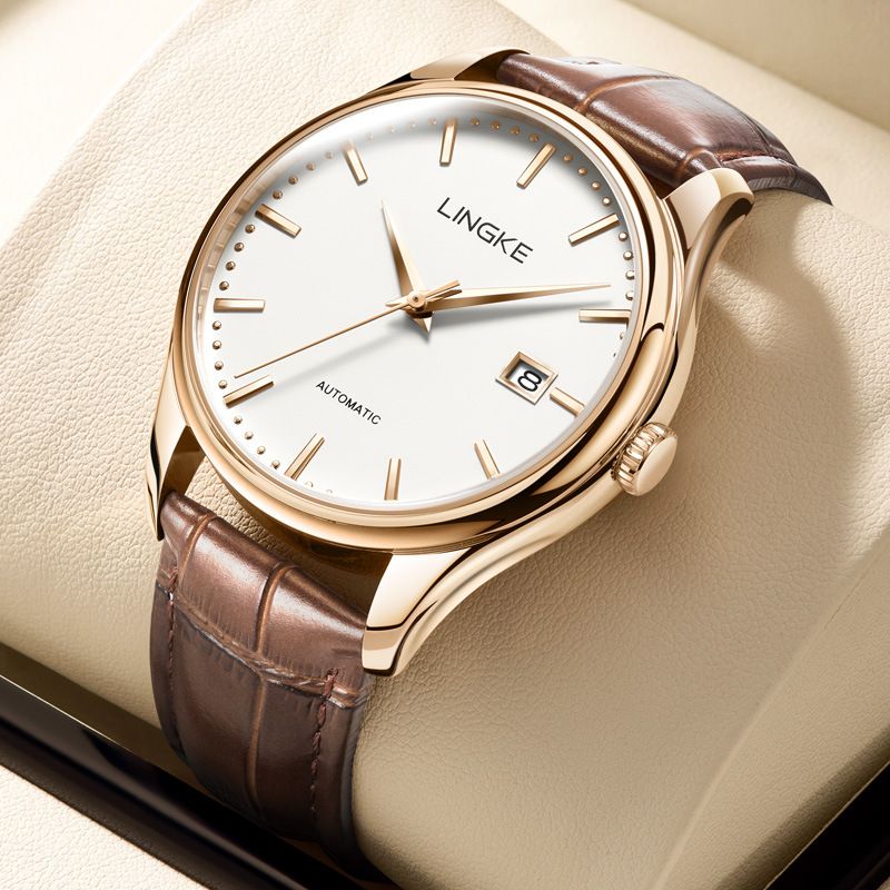 Men's Ultra-Thin Automatic Mechanical Watch Luminous Hands, Water Resistant, Sapphire Crystal Glass, Stainless Steel Band, Gift Birthday, Anniversary_voghion.com