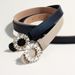 Rhinestone-Studded PU Leather Belt For Women - Fashion Decorative Waist Belt, Adjustable Strap For Jeans & Dresses (Ready To Ship)_voghion.com