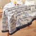 Hot Sale Cotton And Linen Blue Rose Printing Round Fabric Small Round Table INS Wind_voghion.com