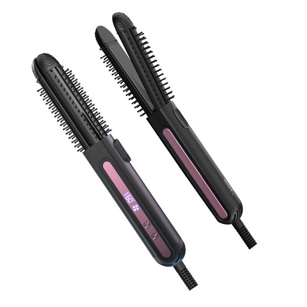 Curl Straight Blow 3-in-1 Glättungskamm Lockenstab Kaltwind Styling Negative Ionen Gesundheit Haarpflege_voghion.com