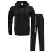 Herenset met 3-strepen capuchontrui en joggingbroek - Modieus casual sportpak voor streetwear en loungen_voghion.com