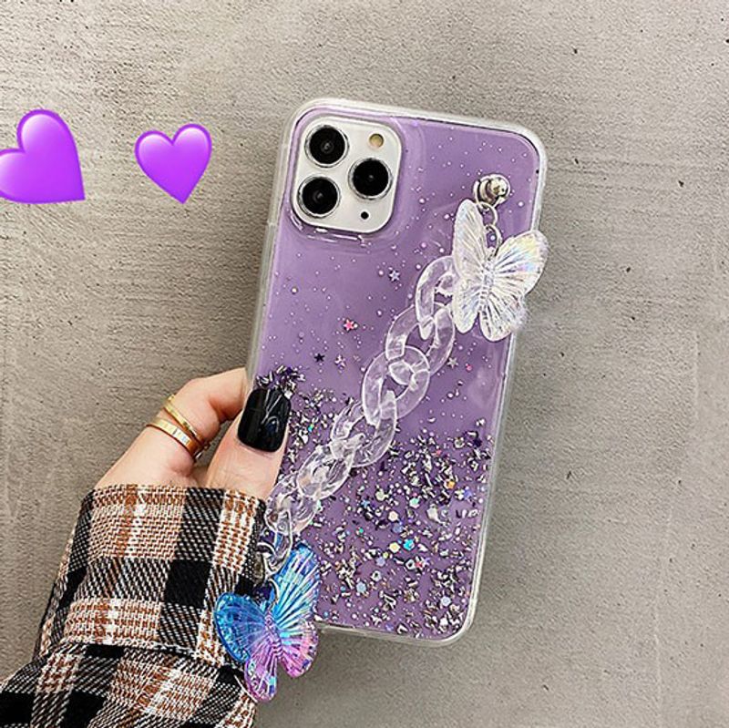 Crystal bracelet butterfly Case For Samsung S22 S21 Plus S20 FE A52 A72 A12 A42 A32 A22 M62 M52 A03S A13 A33 A53 M31S Co_voghion.com
