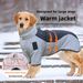 Autumn New Large Clothes Reflective Warm Down Jacket Padded Thickened Pet Dog Waterproof Winter Cotton Coat_voghion.com