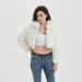 Women's Faux Fur Short Jacket - Cozy & Stylish Winter Outerwear With Faux Rabbit Fur Collar, Lightweight & Warm, Multiple Colors & Styles_voghion.com