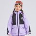 "Kids' Waterproof Ski Suit – Windproof Winter Snow Overalls For Boys & Girls (Size 120-160, White/Orange/Purple)"_voghion.com