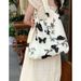 three-dimensional Embroidered Butterfly Canvas Students Shoulders Large Capacity Handbags Fashionable Versatile Leisure Daily_voghion.com