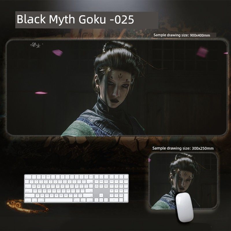 Calitate imbatabilă Black Myth Wukong Mouse supradimensionat E-Sports Jocuri Computer Tastatură Pad Stil chinezesc Masă Mat Peripheric Îngroșat_voghion.com