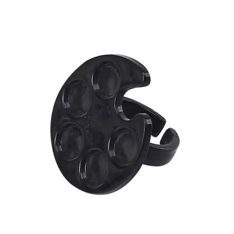 Art Tools Oval Painting Pigment Mini Nail Ring Palette_voghion.com