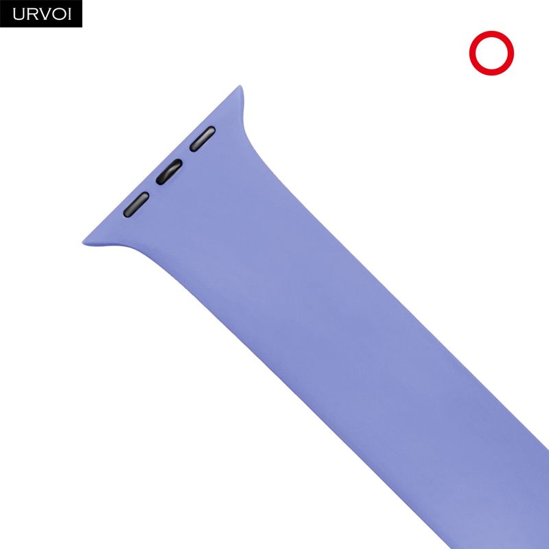 Boucle solo URVOI pour Apple Watch Ultra sport band série 8 7 6 SE 5 4 3 2 1 bracelet en caoutchouc de silicone pour iWatch extensible_voghion.com