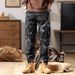 Men's Camo Cargo Pants – Vintage Military Style Relaxed Fit Joggers With Drawstring & Multi-Pockets_voghion.com