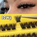 Eyelashes Set 30/40/80D Thick Curling 10 Rows Of Large Capacity Single Cluster DIY Self Grafted Segmented False Eyelashes_voghion.com
