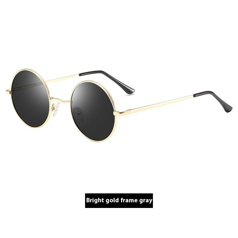 Nuevas gafas de sol clásicas polarizadas con espejo para hombre, montura redonda retro, gafas de sol multicolores de moda para mujer 801_voghion.com