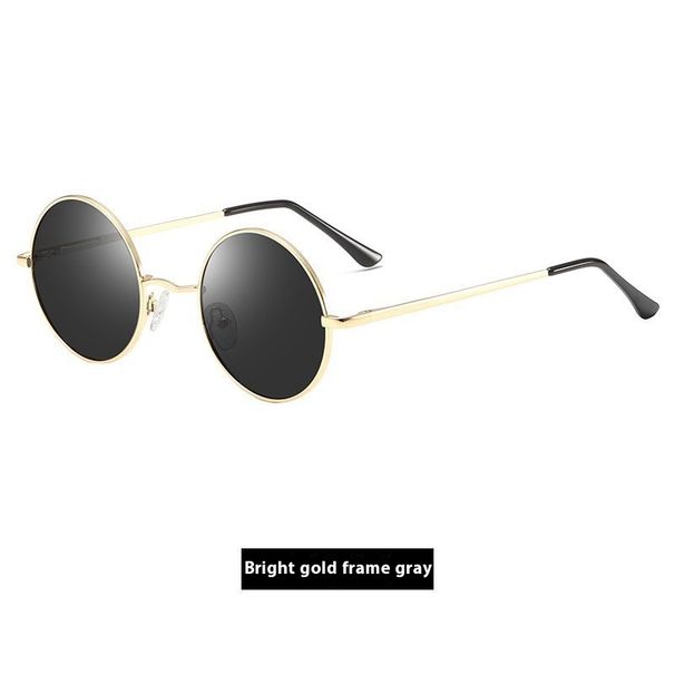 Nuevas gafas de sol clásicas polarizadas con espejo para hombre, montura redonda retro, gafas de sol multicolores de moda para mujer 801_voghion.com