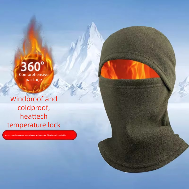 Czapka rowerowa elektryczna z pełnym kaskiem, wewnętrzna wyściółka, ciepła zimowa maska wiatroszczelna z polaru_voghion.com