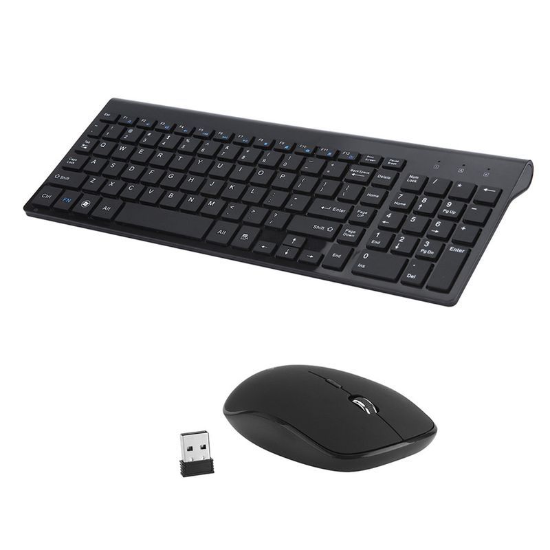 Farfi Ultradünnes, stilvolles kabelloses 2,4-G-Mute-Tastatur-Maus-Set für Computer/Laptops_voghion.com