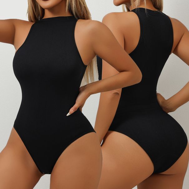 European And American Cross-Border New Shapewear Tummy Control Waist Cincher Body Shaper Sleeveless Tight Bodysuit Base_voghion.com