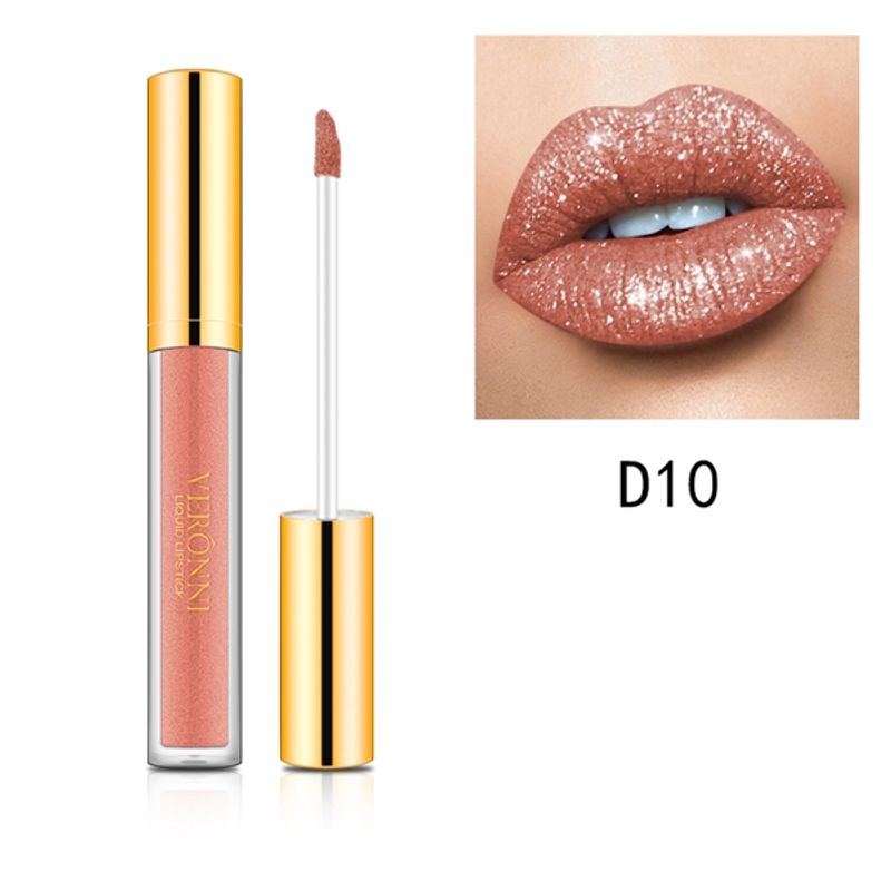 10 Farben Sexy Diamond Lip Gloss Shimmer Long Lasting Lip Makeup Waterproof Metallic Pearl Color Veet Lipstick Cosmetics_voghion.com