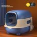 Super-capacity Top-loading Cat Litter Box – Spacious, Foldable, Splash-proof, And Odor-control Design_voghion.com
