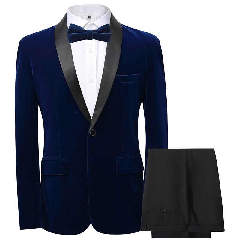 Costume de marié ensemble trois pièces, robe de mariée coupe ajustée version coréenne, beau costume d'affaires décontracté pour hommes_voghion.com