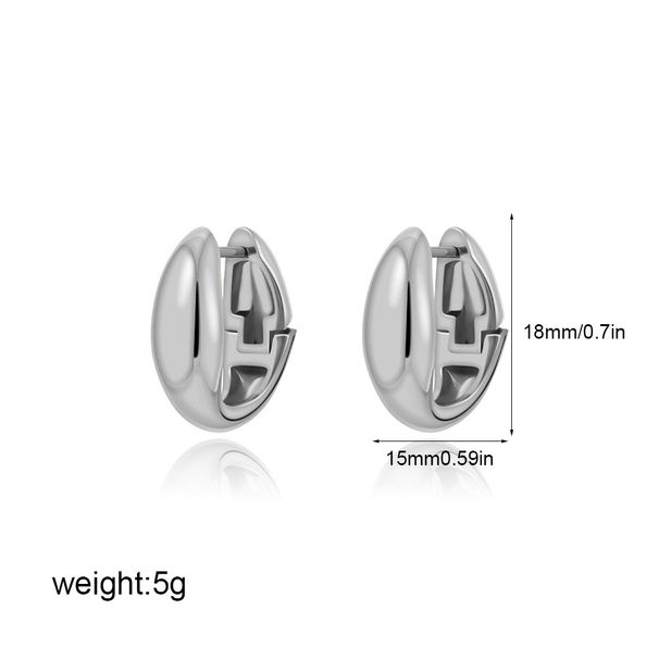 Gold Minimalist Earrings INS Cool Style Geometric Hoop Basic Versatile Cuff Ear Jewelry_voghion.com