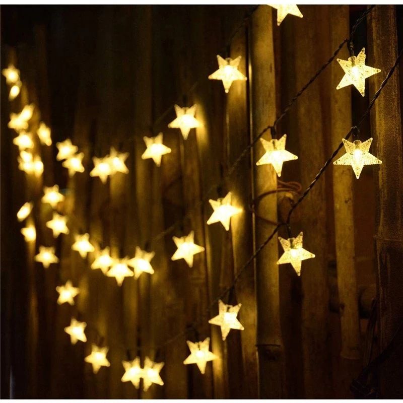 Solar Stern Licht String Fünfzackigen Stern LED Garten Outdoor Landschaft Lichter Weihnachten Urlaub Dekoration Lichter Großhandel_voghion.com