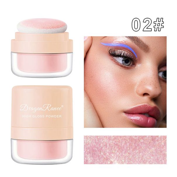 All-Over Highlighting Mushroom Puff Powder - Face & Body Illuminator, Pearlescent Shade For Under-Eye, Nose Contour & Overall Glow_voghion.com