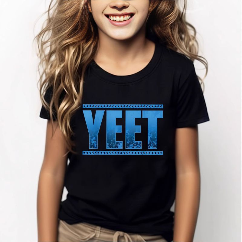 Børnetøj Piger Bogstaver Print Rund Hals Kortærmet T-shirt Børne Afslappet Sommertøj_voghion.com