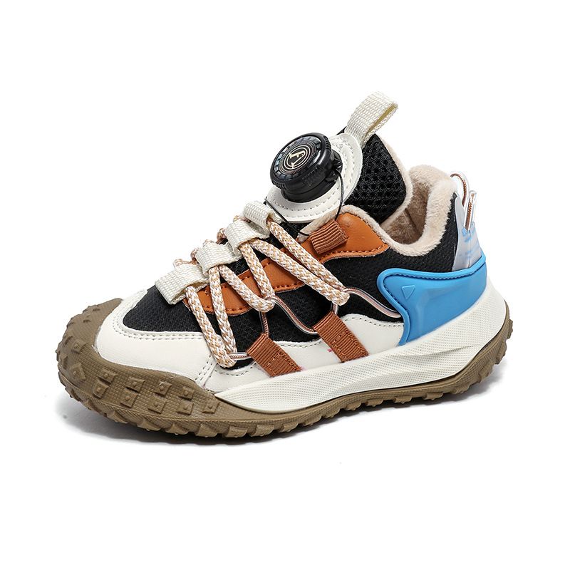 Kids Shoes Girls' sports shoes autumn 2024 new style dad shoes for middle and large children breathable mesh rotating buttons_voghion.com