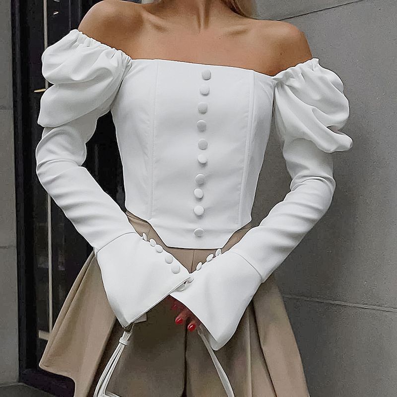 Top casual a maniche lunghe da donna_voghion.com