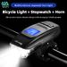 Bicycle light with horn bicycle meter display front light cycling equipment lighting lamp charging night riding meter light_voghion.com