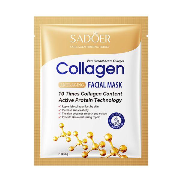 Collagen 25g Moisturizing Hydrating Skin Rejuvenation Mask Sheet Pack_voghion.com