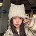 Cat Ear Knitted For Women, Autumn And Winter New Japanese Style Warm Cute Knit Hat, Korean Version Thickened Versatile_voghion.com