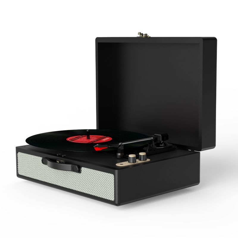 Tourne-disque vinyle portable S350, avec 2 haut-parleurs stéréo, sans fil, 3 vitesses 33/45/78 tr/min, prise casque, USB, entrée auxiliaire, sortie RCA, enregistrement_voghion.com