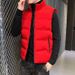 Autumn And Winter Tank Top Sleeveless Down Cotton Thermal Standing Collar Korean Version Handsome Sweetheart For Men's_voghion.com