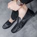 Spring New Leather Soft Sole Loafers Slip-On Casual Low Top Step-On Men's Shoes_voghion.com