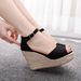 10cm Water Platform Slope Large Bohemian Fish Mouth High Heel Sandals_voghion.com