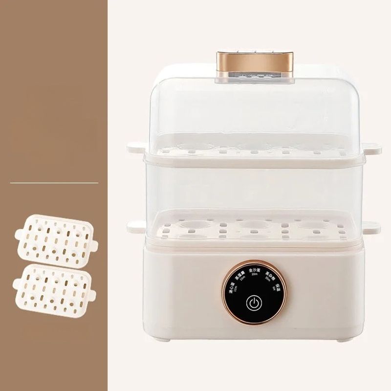 Multilayer Electric Steamer - Automatic Shut Off Egg Cooker Healthy Cooking Appliance With Timer 1500W_voghion.com