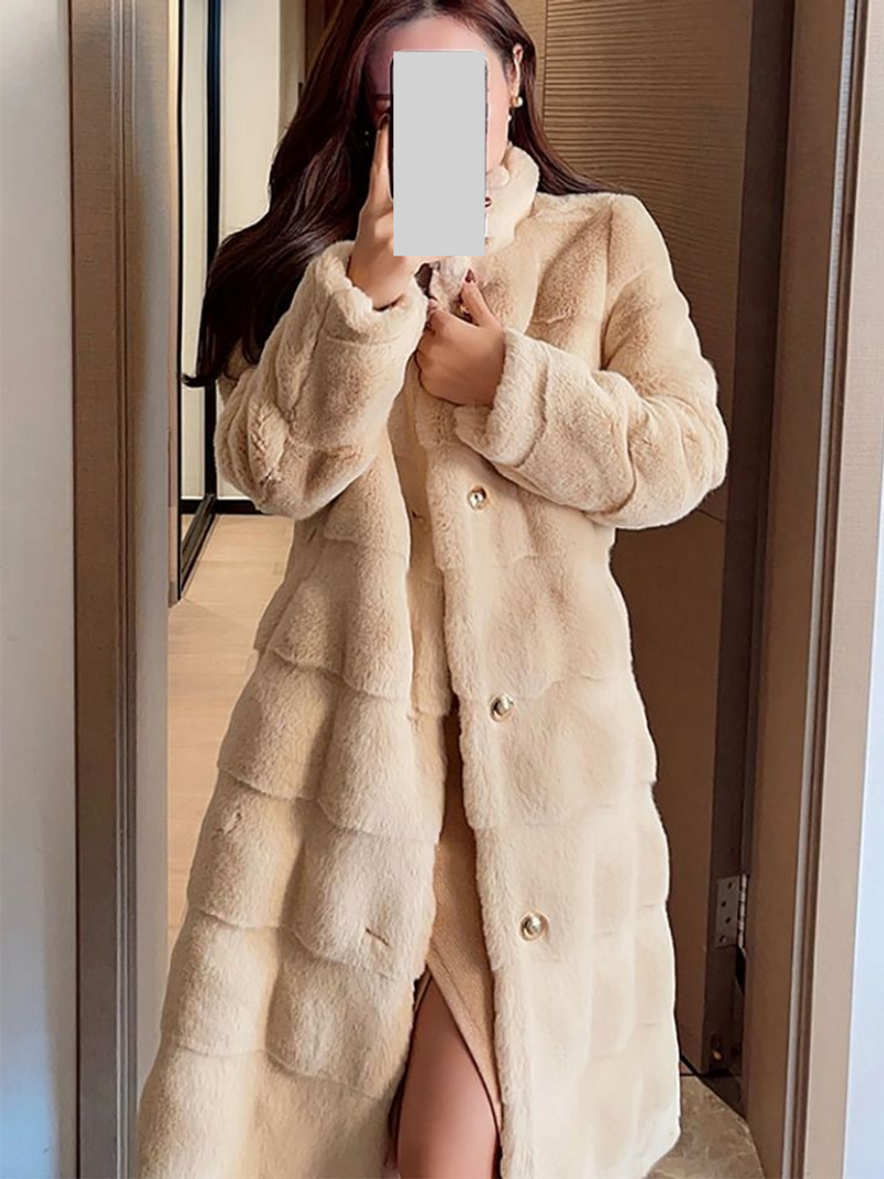 Women's Clothing Danish women's winter mink fur coat young style medium and long plush top thickened_voghion.com