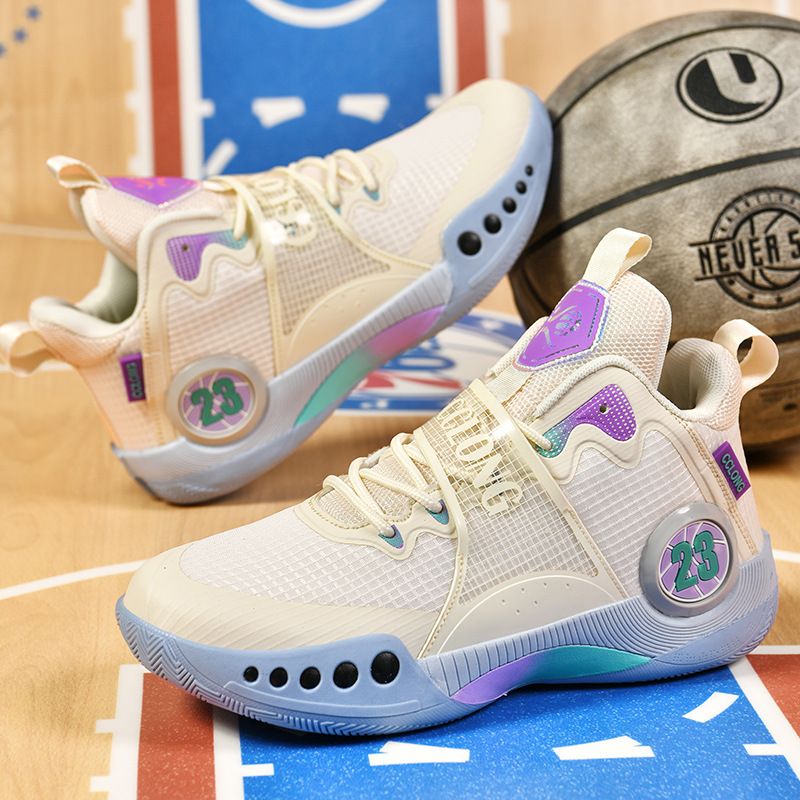 Big Kids Mandarin Duck Student Outdoor Sports Practical Sneakers High-top Running Shoes Basketball_voghion.com