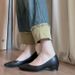 Sheepskin Version~French Niche Color-Washed Small Square-Toe Shallow Mouth Height-Increasing Single For Women 2025_voghion.com