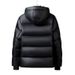 Unisex Black & Gold Short Puffer Jacket – Windproof Quilted Coat With Duck Down Fill For Winter Warmth_voghion.com